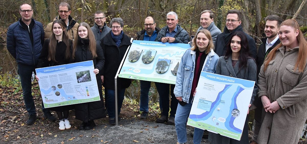 Bäume, Wasserpflanzen, Strukturgüte: drei neue Themen im Werre-Lehrpfad