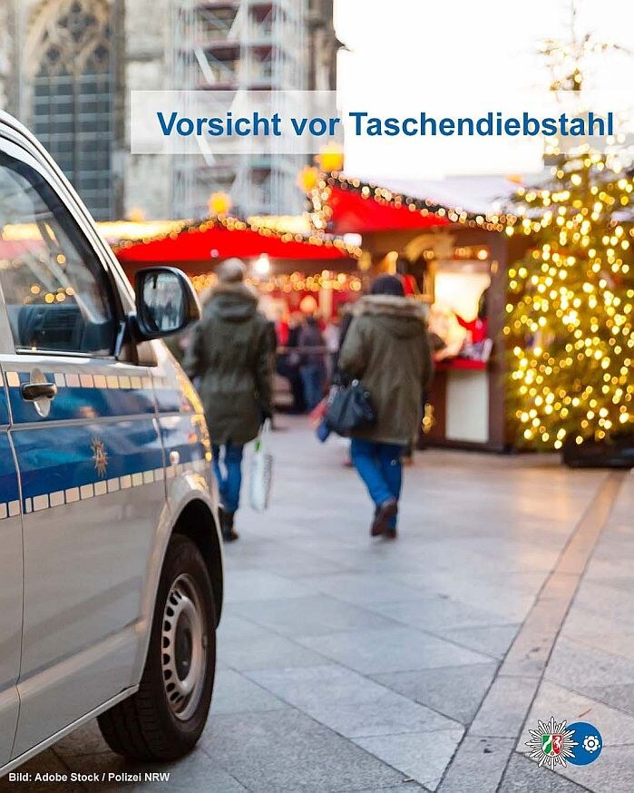 Polizei warnt vor Taschendieben auf Weihnachtsmärkten