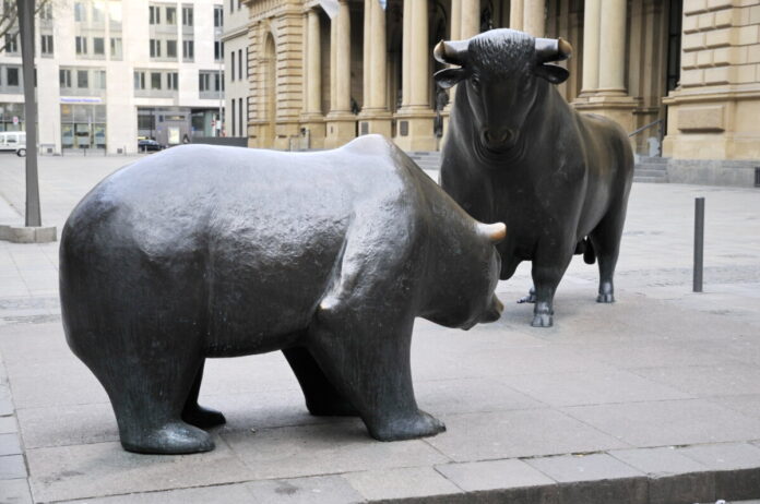 Bulle und Bär an der Frankfurter Börse