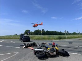 Lebensgefahr: Schwerer Motorradunfall in Bad Salzuflen
