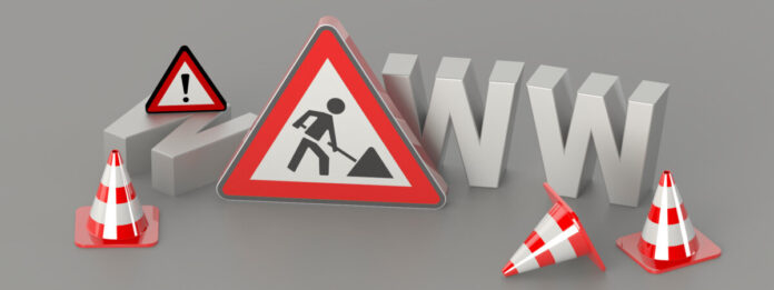 WWW Webseite Baustelle Achtung