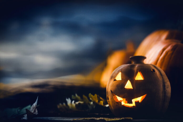 Jack o Lantern - autumn Halloween holiday concept background