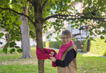 Brustkrebsmonat Oktober: Pinke Schals leuchten auch in Lemgo